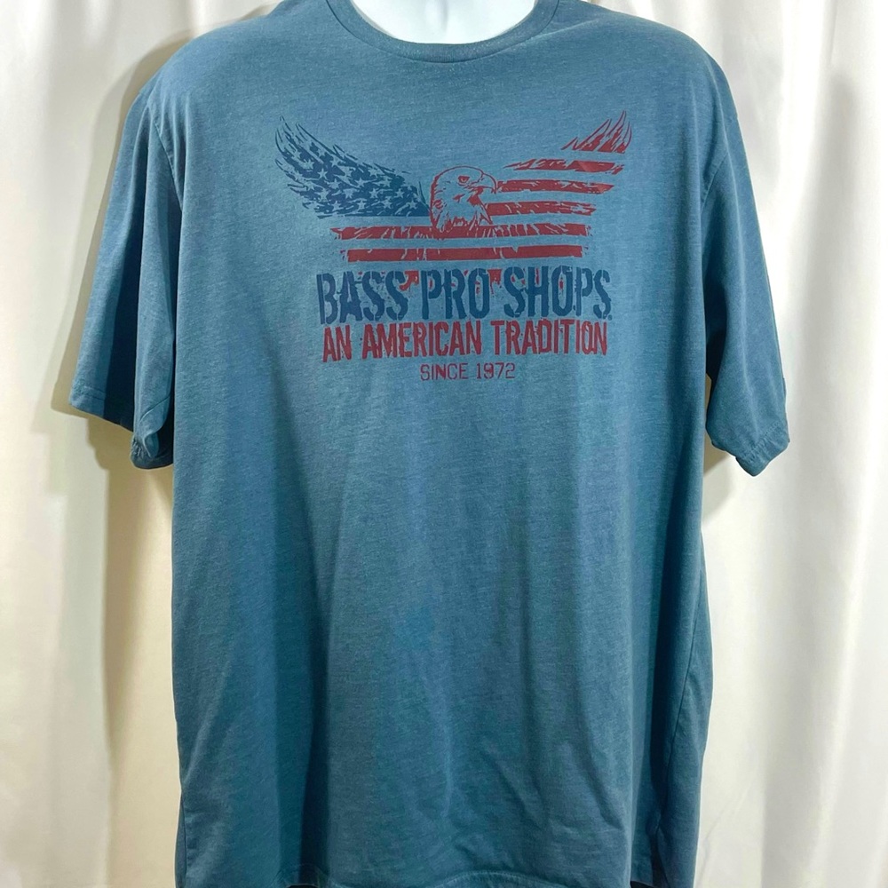 Bass Pro Shops Blue America Logo Shirt Men’s XL